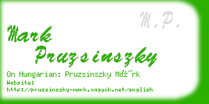 mark pruzsinszky business card